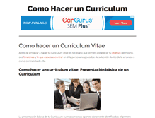 Tablet Screenshot of comohaceruncurriculum.info